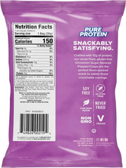 Pure Protein Popped Crisps Cinnamon Sugar High Protein Snack 12g Protein 12 Ct