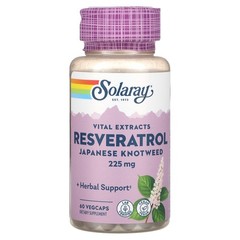 2 X Solaray, Vital Extracts, Resveratrol Japanese Knotweed, 225 mg, 60 VegCaps