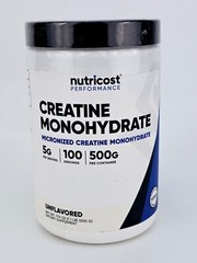 Nutricost Creatine Monohydrate Micronized Unflavored 100 Servings 17.9 oz BB1/27