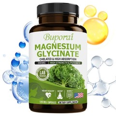 Magnesium Glycinate 120pcs,High Absorption Rate,Muscle Relaxation,Soothes Nerves