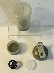 BlenderBottle ProStak 16oz. Shaker Bottle with 3 Pill Organizers and Storage.