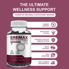 (2 Pack) Eremax Performance Gummies, Eremax Advanced Formula (2 Month Supply)