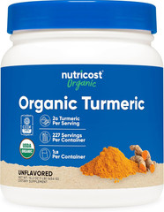 Nutricost Organic Turmeric Root Powder 1LB Certified USDA Organic, Food Grade