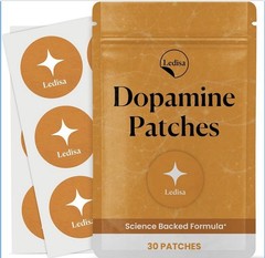 Ledisa Dopamine Patches 30 Patch Mental Focus Latex Free 5-HTP Lion’s Mane
