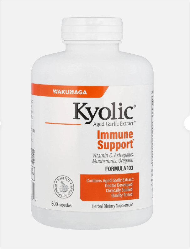 Kyolic Aged Garlic Extract™, Immune Support – Formula 103 – 300 Capsules 7/2029