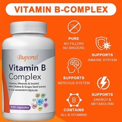 Vitamin B Complex 240pcs, Supports Cell Function, Brain Health, Replenish Energy