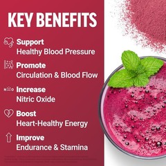 Force Factor Total Beets Circulation Superfood Beet Root Powder Nitric Oxide