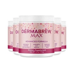 (5-Pack) DermaBrew Powder – Premium Derma Brew Powder for Skin Hydration & Glow