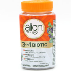 Align 3-in-1 Biotic – Prebiotic Probiotic Postbiotic Gummies 50 Ct Exp 07/26