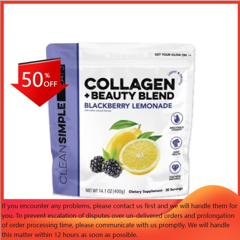 Clean Simple Eats Super Collagen Powder – Blackberry Lemonade 14.1oz/30 Servings