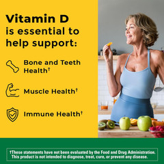 Vitamin D3 2000 IU Tablets, Bone & Immune Support, 100 Count Tablets