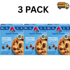 Atkins Soft Chewy Protein Cookie Chocolate Chip 3 Pack High Protein
