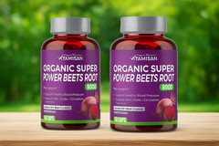 Organic Super Beets Root Capsules 8000mg – Nitric Oxide Support, Circulation