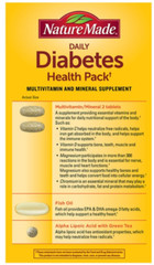 Diabetic Health Pack, 60 Packets Daily Multi Vitamin Mineral Support Supplement