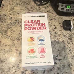 Clean Simple Eats Clear Whey Isolate Protein Grass Fed, 8 Stick Pack 8 oz