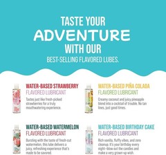 Flavors Pack, Water-Based Flavored Personal Lubricants 8 x 0.3 Oz – Strawberr…