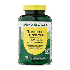 Spring Valley Turmeric Curcumin with Ginger Powder DietarySupplement 500mg 180ct