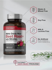 2 BOTTLES-Nitric Oxide Beet Root Capsules |With Nitrates |180 Count| by Horbaach