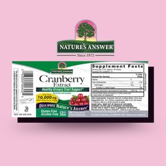 Nature’s Answer Alcohol Free Cranberry Extract 1 Fl Oz Vegan Non GMO Gluten Free
