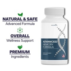 (6 PACK) Advanced Memory Formula Best Natural Brain Dietary Supplement