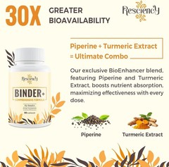 Detox Binder Supplement – Activated Charcoal, Zeolite, Bentonite Clay, Milk This