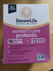 Renew Life Women’s Care Probiotic 90 Billion CFU, 12 Strains 60Ct – Exp. 05/2028