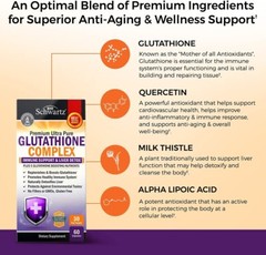 Glutathione Complex with Milk Thistle Extract, Vitamin C & Quercetin, Liver