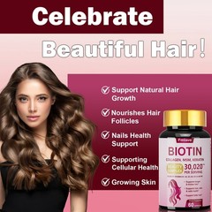 4x Biotin 30,020mcg High Potency 240 Tablets Hair Skin & Nails Vitamin B Complex