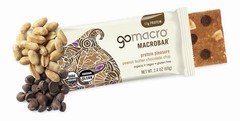 GoMacro Macrobar Peanut Butter Chocolate Chip Bars 11g Protein (2 Boxes= 24 Ct)