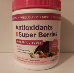 WELLOLOGY LABS™ ANTIOXIDANTS & SUPER BERRIES SUPERFOOD BOOST POWDER MIX 07/2027