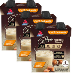 Atkins Café Caramel Iced Coffee Flavored Protein Shake, Gluten Free, 12 Count