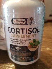 2 Bottles – Alliwise Cortisol Supplements – Best Buy 1/2027 – 120 Capsules Each