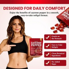 240 Gluten-Free Cayenne Pepper Softgels for Enhanced Circulation & Immune Health