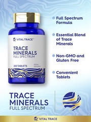 Trace Minerals | 200 Tablets | Non-GMO & Gluten Free | by Vital Trace