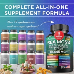Dynamic Vitality Bundle – Sea Moss 7000mg,Black Seed Oil 4000mg/ Shilajit