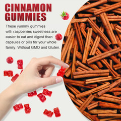 Organic Ceylon Cinnamon 2000mg Gummies – Berberine Blood Sugar Supplement 60 Pcs