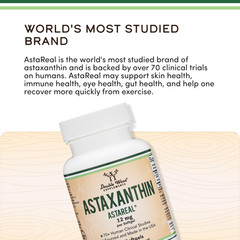 Astaxanthin Triple Strength 12Mg Patented Formula Made in USA Clinical