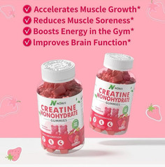 NOAVII Creatine Monohydrate Gummies 5000mg for Men & Women–expires 05/2027