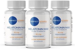 30 mg High Dosage Melatonin Max in Easy-to-Swallow Capsules – 180 Servings