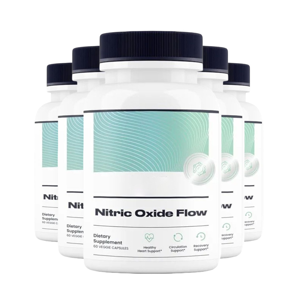 5-Pack Nitric – Flow Oxide Blood Circulation Pressure Support – 300 Capsules