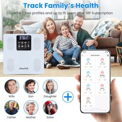 BMI Weight Scale High Accuracy Scale for 6 Month Battery Life w/ Smart App