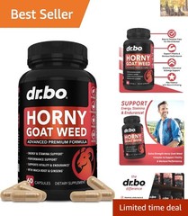 Natural Horny Goat Weed with Maca Root & Ginseng – Boost Performance & Stamina