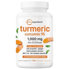 95% Turmeric Curcumin 1000mg Black Pepper MCT Oil Joint Support Vegan Capsules