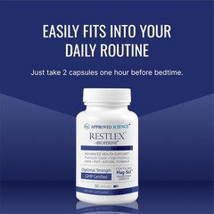 Approved Science Restlex – 420 mg Magnesium Glycinate Blend, L-theanine 200 mg –