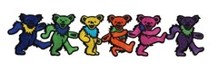 C&D Visionary Application Grateful Dead Dancing Bears 3×8 Patch Novelty Multi…
