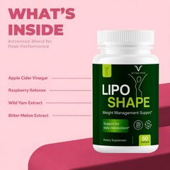 (1 Pack) Lipo Shape Advanced Energy & Fitness Support Formula Lipo Shape 60 Caps