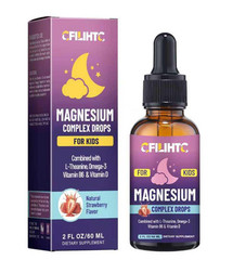 Kids Magnesium Liquid Drops featuring Magnesium Glycinate plus Omega-3, Vitamin