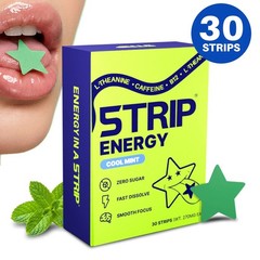5STRIP Energy Strips Cool Mint 30ct, 50mg Caffeine w/ L-Theanine & B12