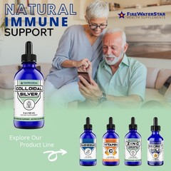 FWS Colloidal Silver, Liquid Silver Drops, 99.99% Pure Silver, 4 oz Glass Bot…