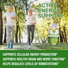 Vitamin B-12 Complex Capsules,B-12 Vitamins,Energy,Cardio,Aids Nervous System